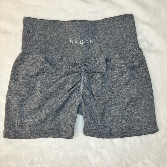 NVGTN GREY Scrunch Seamless Shorts SIZE M - Picture 2 of 2